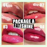 4 Colors Lip Oil Lip Glaze, Hydrating Lip Glow Oil Big Brush Head Shiny Moisturizing Lip Gloss, Long Lasting Non-sticky Fr...
