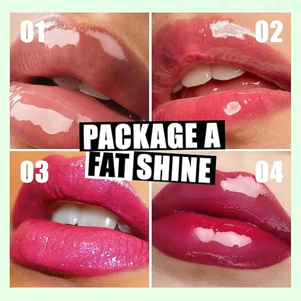 4 Colors Lip Oil Lip Glaze, Hydrating Lip Glow Oil Big Brush Head Shiny Moisturizing Lip Gloss, Long Lasting Non-sticky Fr...
