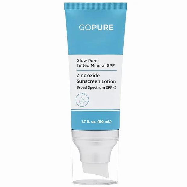 goPure Glow Pure Tinted Mineral SPF 40 PA +++ | Dermatologist-tested Face Sunscreen | Tinted Moisturizer with SPF | Protec...