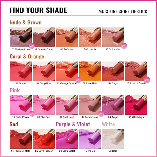 Oulac Moisturizing Shine Lipstick For Women Christmas Set 2PCS, 2 in 1 Tinted Lip Balm for Winter, Hydrated Juicy and Glos...