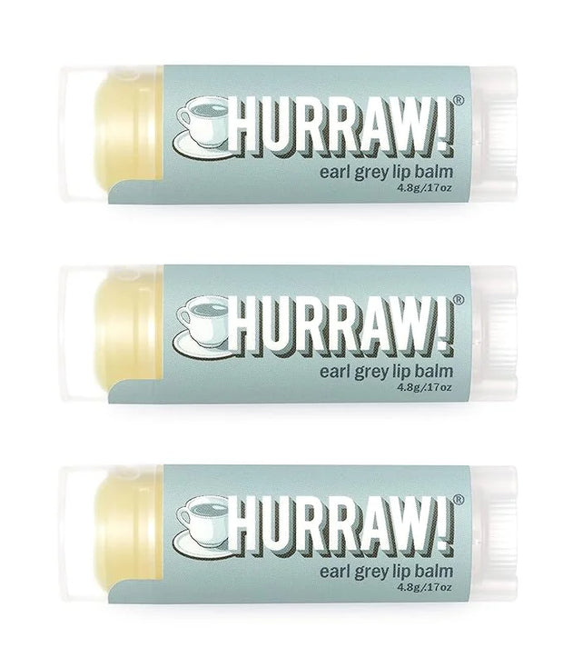 Hurraw! Earl Grey Lip Balm, 3 Palm