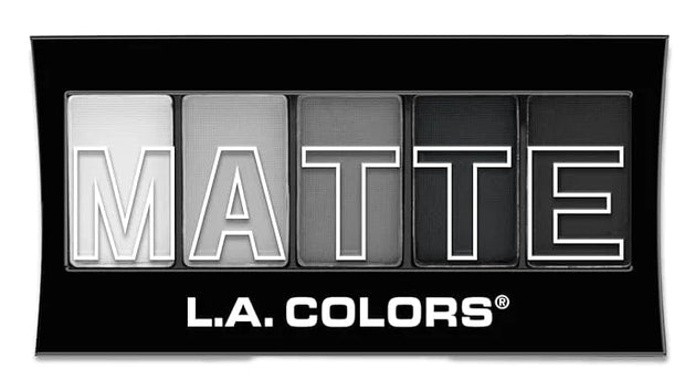 L.A. COLORS 5 Color Matte Eyeshadow Palette, Black Lace CEM475 - Product Image