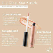 Glo Skin Beauty Lip Gloss in Star Struck - Sheer Brilliant Gold Shimmer - 20 Shades - Non-Sticky - Cruelty Free - Product ...