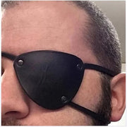 1 Pair Retro Single Eye Patch - Black Eye Patches - PU Leather Pirate Eye Patch Cover Adjustable Medieval Steampunk Blindf...
