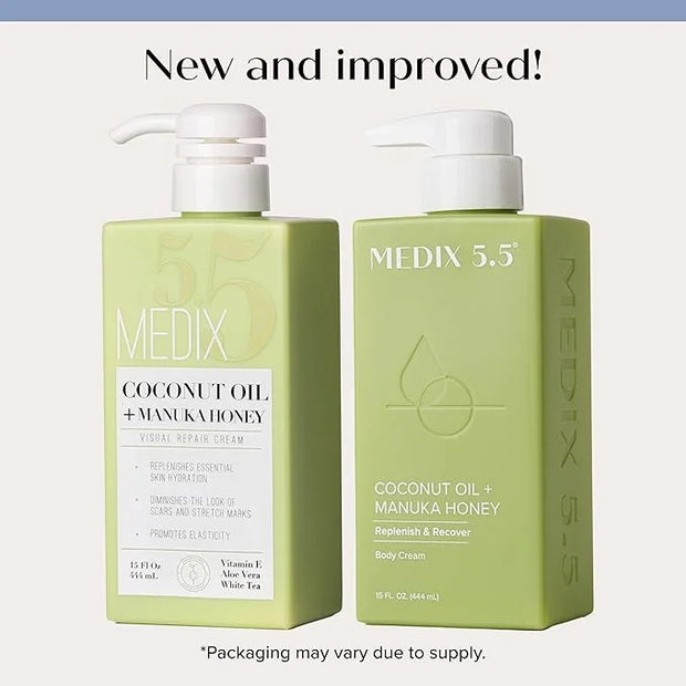 MEDIX 5.5 Coconut Oil Lotion W/ Manuka Honey Cream Skin Care Face Moisturizer & Body Cream | Firming Coconut Oil For Skin ...