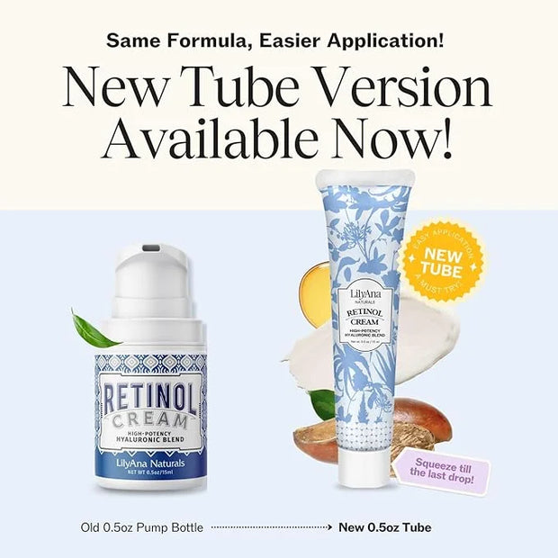 LilyAna Naturals Anti Aging Retinol Face Cream for Women – Wrinkle & Neck Cream for Firming, Retinol Moisturizer for Face ...