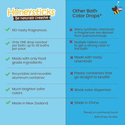 Honeysticks Bath Color Tablets for Kids - Non Toxic Bathtub Drops Made with Natural Ingredients and Food Grade Colors - Fr...