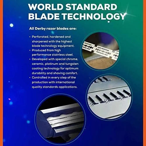 200 "Derby Premium" Single Edge Razor Blades for straight razor - Product Image
