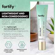 Fortify 9-in-1 Natural Skincare Eye Cream - De-Puffing & Protecting, Dermatologist Tested - Hydrates & Refreshes, Made in ...