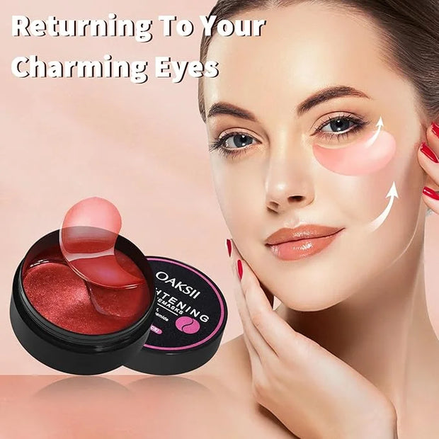 Caffeine Under Eye Masks, 60 Pcs Brightening Eye Patches for Dark Circles and Puffiness with Hyaluronic Acid, Reduce Dark ...