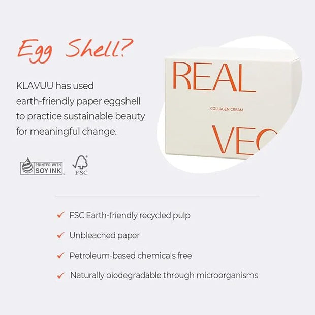 KLAVUU Real Vegan Collagen Cream - Enhances Skin Elasticity, Providing Deep Hydration to Dry Skin for a Radiant, Youthful ...