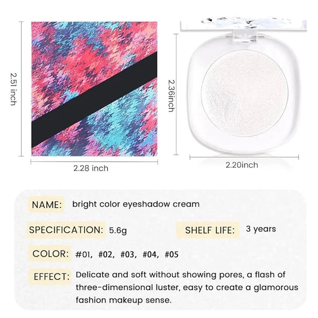 Eye shadow low saturation delicate long-lasting eye shadow palette, Monochrome Glittler Eyeshadow, pressed glitter eyeshad...