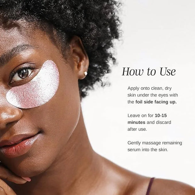Wander Beauty Baggage Claim - Rose Gold Foil Under Eye Patches For Dark Circles and Puffiness - Under Eye Mask Depuffs & F...