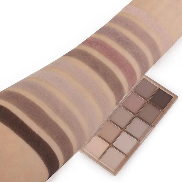 evpct 10 Colors Matte Nude Eye Shadow Palette Makeup for Older Women, Nude Brown Pink Cocoa Taupe Mauve Neutral Matte Crea...