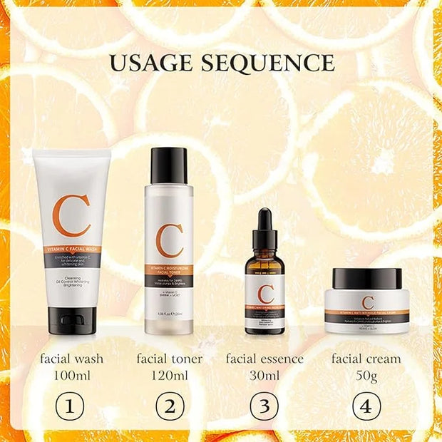 Vitamin C Skin Care Sets & Kits, Skincare Gift Set for Teenage Girls, Women Beauty Gift Sets Skin Care Kit with Cleanser,T...