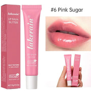 Tinted Lip Butter Balm - Tinted Moisture Gel Lip Gloss | Hydrating Glow Tinted Lip Care | Tinted Lip Stain (Pink sugar, 06...