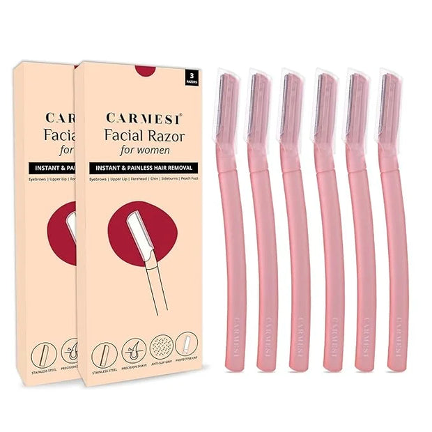Facial Razor for Women | Painless & Precision Face Hair Removal | for Peach Fuzz, Eyebrow, Chin & Upper Lip | Gentle Exfol...