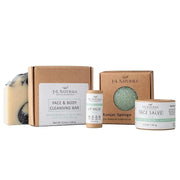 J&L Naturals Simple Skin Regimen Kit With Cleansing Bar, Face Salve, Konjac Sponge, Lip Balm | For Oily, Dry, Mature, and ...