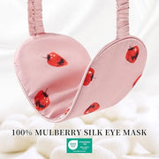 THXSILK Sleep Mask 100% 19 Momme Pure Mulberry Silk Super Smooth Cooling Decorative Sleep Eye Mask Blackout Eye Cover with...
