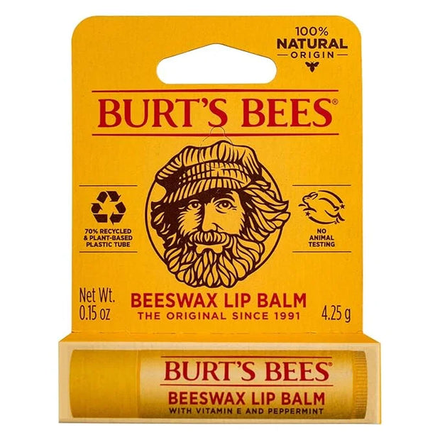 Burt's Bees Beeswax Lip Balm with Vitamin E & Peppermint 0.15 oz (Pack of 5) - Product Image