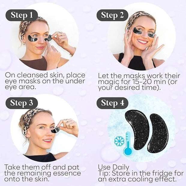 Nighttime Under Eye Patches for Puffy Eyes and Dark Circles, Gel Eye Masks with Collagen, Retinol & Vitamin E, Deeply Mois...