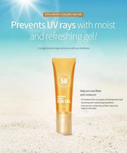 Deoproce Hyaluronic Cooling Sun Gel SPF50+ PA+++ 50g Korean Skincare |Anti-Aging| K-Beauty Sunscreen with No White Cast