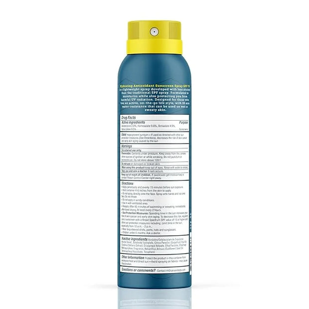 Oars + Alps Hydrating SPF 70 Sunscreen Spray, Infused with Vitamin C and Antioxidants, Water and Sweat Resistant, 6 Oz, 2 ...