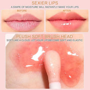 2PCS Hydrating Lip Glow Oil, Plumper Gloss, Moisturizing Oil, No-Sticky Transparent Plumping Gloss Tinted Balm for Care an...