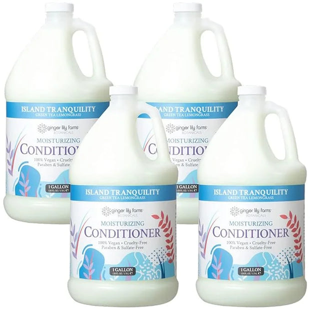 Ginger Lily Farms Botanicals Moisturizing Conditioner for Dry Hair, Island Tranquility, 100% Vegan & Cruelty-Free, Green T...