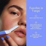 Billie - Dermaplane Starter Kit - Reusable Handle + 3 Refill Blades - Remove Facial Hair + Perfectly Shape Brows - Dermato...