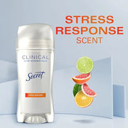 Secret Clinical Strength Antiperspirant Deodorant for Women, Stress Response, 3X Stress Protection, 72hr Sweat & Odor Prot...