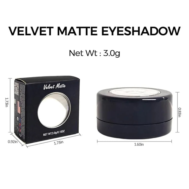Erinde White Matte Eyeshadow Palette, Single White Pressed Powder Eye Shadow, Ultra-Blendable, Pigmented Color, Long Lasti...