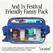 VACATION Sun Belt Sampler Kit, SPF 30-50 Sunscreen Pack, Includes Classic Lotion, Super Spritz Face Mist, Baby Oil, After ...