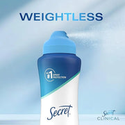 Secret Clinical Strength Dry Spray Antiperspirant Deodorant for Women, 3X Stress Protection, 72hr Sweat & Odor Protection,...