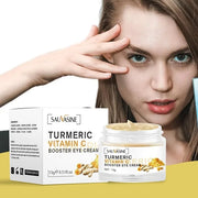Turmeric + Vitamin C Eye Cream, Turmeric Under Eye Cream for Dark Circles and Puffiness, Anti Aging Cream Correction for P...