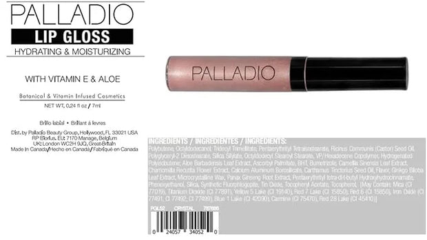 Palladio Herbal Lip Gloss, Crystal Diamond - Product Image
