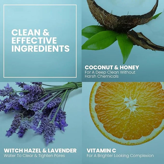 Eva Naturals Rejuvenating Skin Care Set - Exfoliate, Replenish & Moisturize With Vitamin C Plus Serum, Bee Clean Cleanser,...