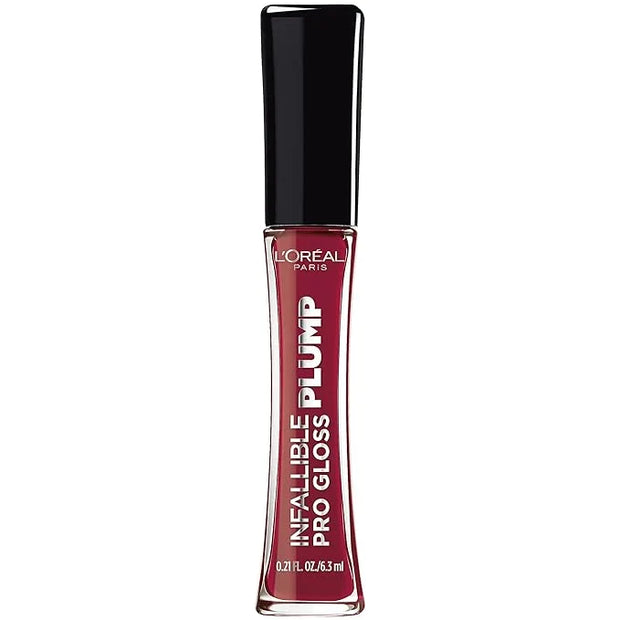 L'Oreal Paris Infallible Pro Gloss Plump Lip Gloss with Hyaluronic Acid, Long Lasting Plumping Shine, Lips Look Instantly ...