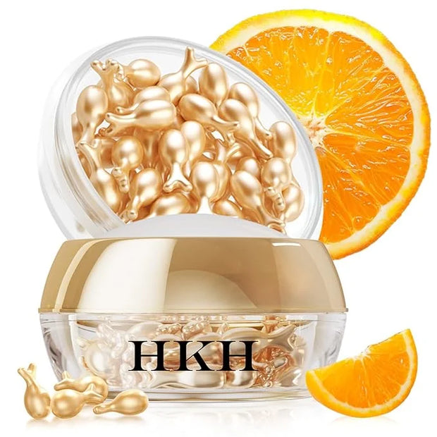 HKH Vitamin C Super Serum for Face - Anti Aging Vitamin E Facial Serum Capsules with Niacinamide, Vit C Serum Oil for Wome...