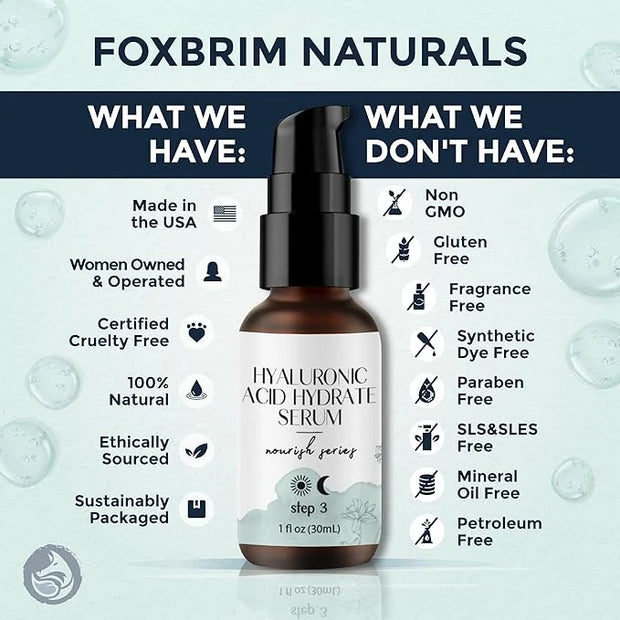 Hyaluronic Acid Face Serum - Hydrating Anti Wrinkle Anti Aging Facial Serum - With Vitamin C and E, Green Tea, Jojoba Oil ...
