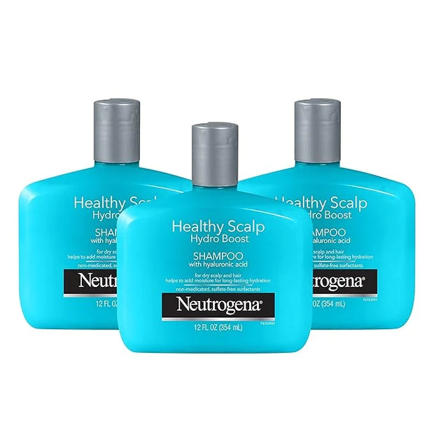 Neutrogena Moisturizing Healthy Scalp Hydro Boost Shampoo for Dry Hair and Scalp, with Hydrating Hyaluronic Acid, pH-Balan...