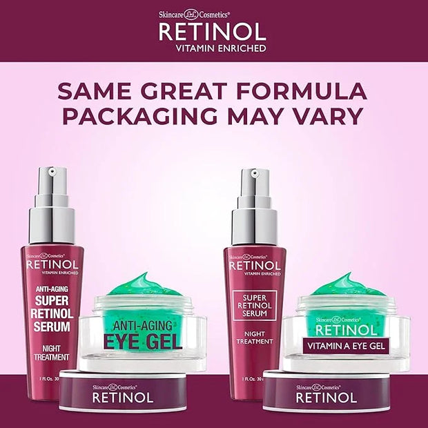 Retinol Eye Gel - Reduces Puffiness & Dark Circles, Restores Elasticity 6X Super Serum – Unique, Intensive Formula Acceler...