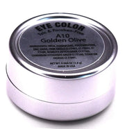 Golden Olive Army Green Sage Shimmering Pressed Powder Single Vegan Eyeshadow; Talc, Paraben & Cruelty Free - Product Image