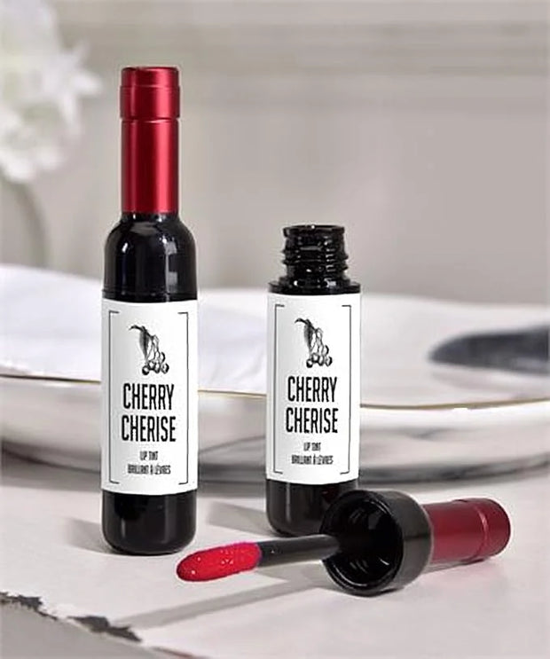 Cherry Scented Wine Bottle Design 6ml Pink Lip Tint Gloss 4 Pack - Product Image