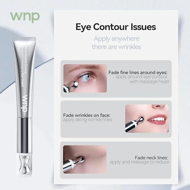 Eye Cream|Wrinkle Eraser Massaging Eye Cream, Multi-peptide Firming Eye Tightener, Anti-Aging Eye Cream for Puffiness and ...