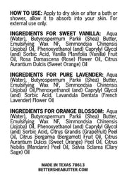 Travel Size Body Butter Set w/Orange Blossom, Lavender & Sweet Vanilla Body Creams - TSA Approved Travel Size Products, Mi...