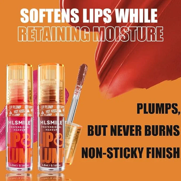 3 Colors Duck Lip Plumper Gloss, Glitter Shine Primer Lip Tint Korean Clear Plumping Lip Gloss, No Sticky Sexy Lip Gloss, ...