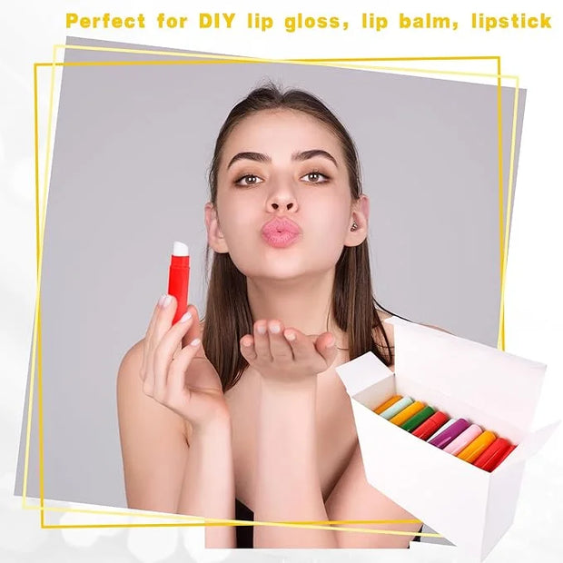 96 Pcs 5g Lip Balm Tubes bulk Plastic Empty Lip Balm Containers Refillable Rotatable Lipstick Tubes DIY Lip Gloss Balm Tub...
