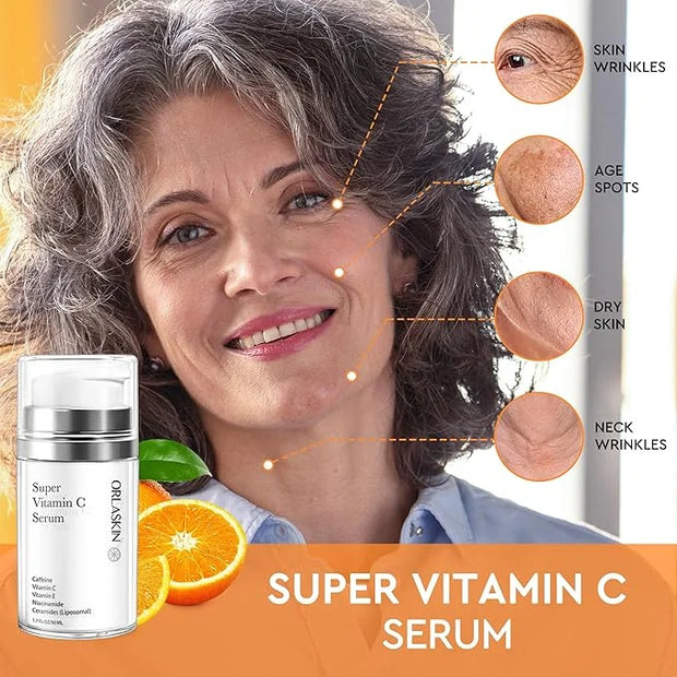 30 Pairs Eye Mask Skin care for Dark Circles, Puffy Eyes, Under eye Bags,Wrinkles&Super Vitamin C Serum For Women Over 70 ...