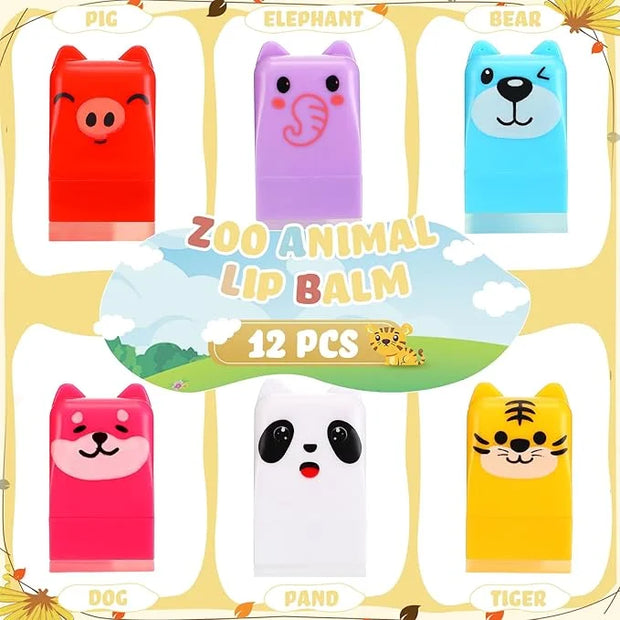 12 Pcs Farm Animals Birthday Lip